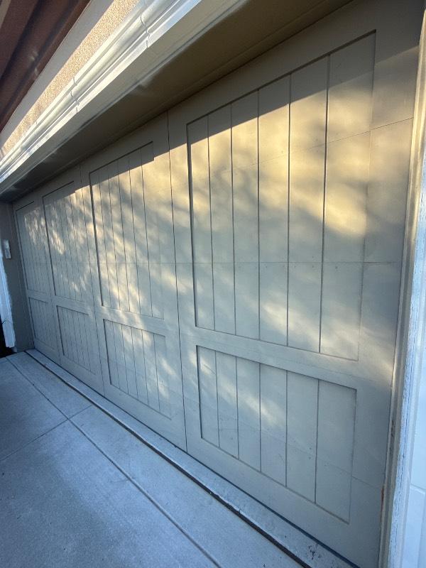 Wood Garage Door - 16 ft x 8 ft, 612 lbs
